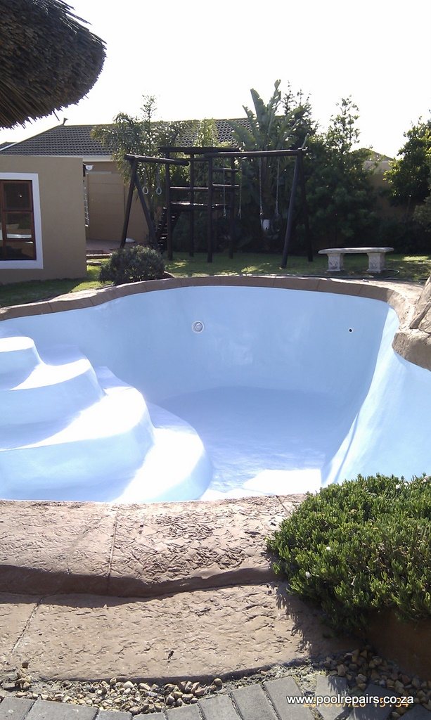 Finished fibreglass pool after renovation