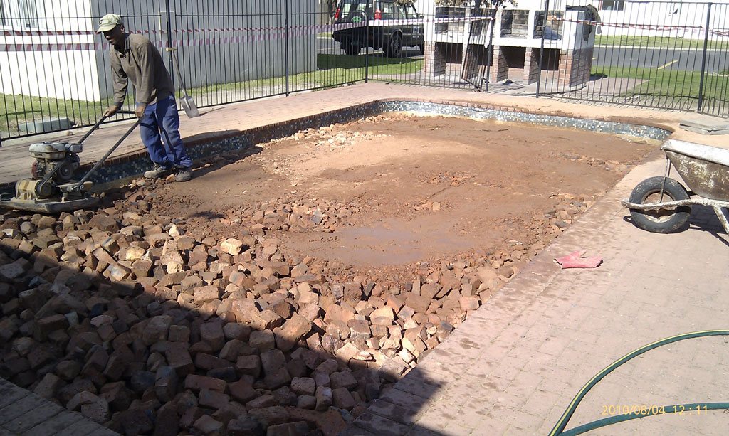 Swimming pool construction project