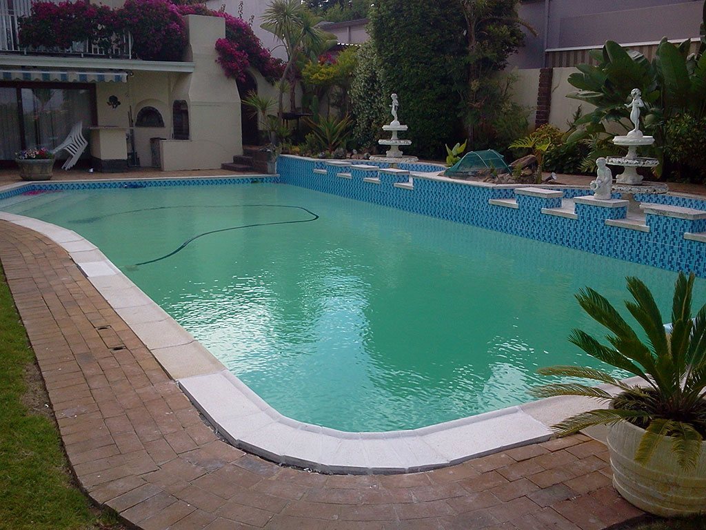 Swimming pool mosaic work